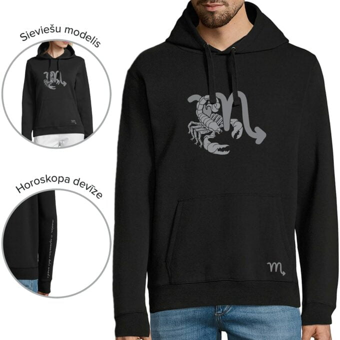 džemperis ar horoskopa zīmi skorpions