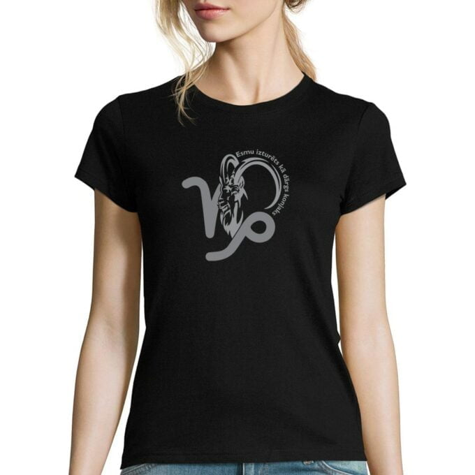 sieviešu krekls ar horoskopa zīmi mežāzis