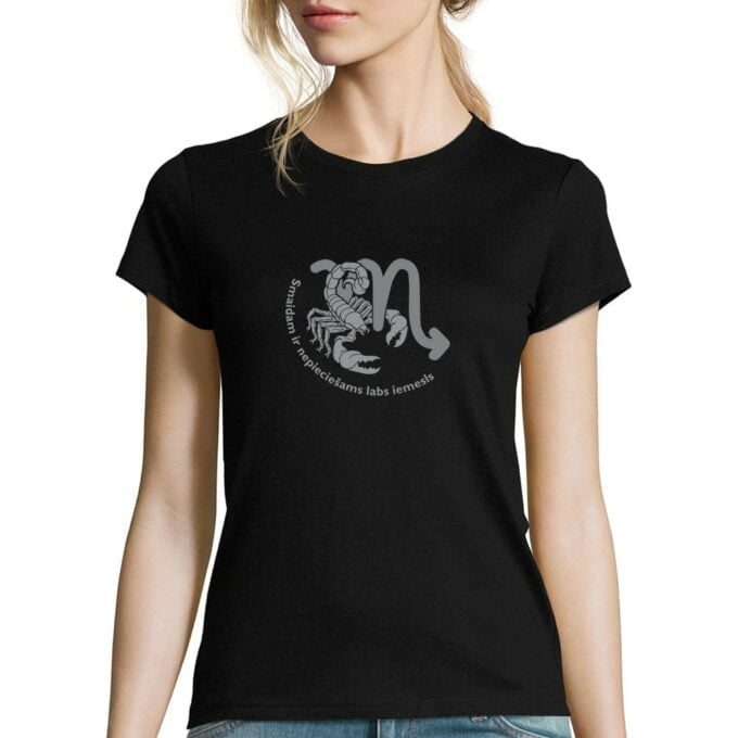 sieviešu krekls ar horoskopa zīmi skorpions