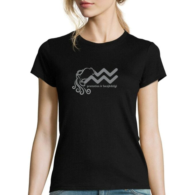 sieviešu krekls ar horoskopa zīmi ūdensvīrs