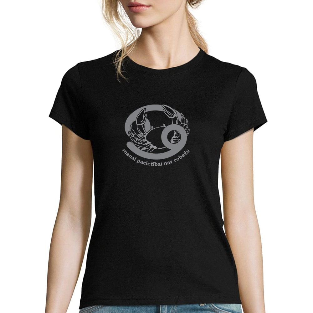 sieviešu krekls ar horoskopa zīmi vēzis