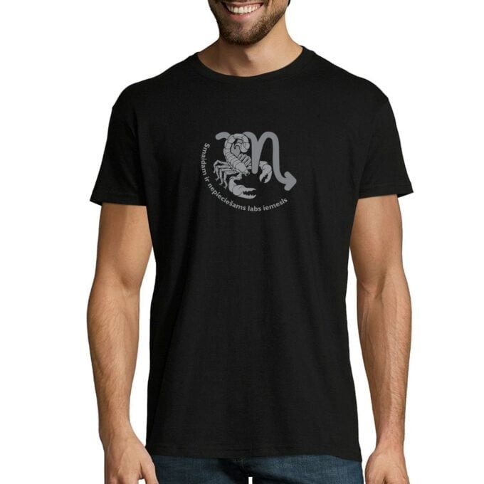 vīriešu krekls ar horoskopa zīmi skorpions